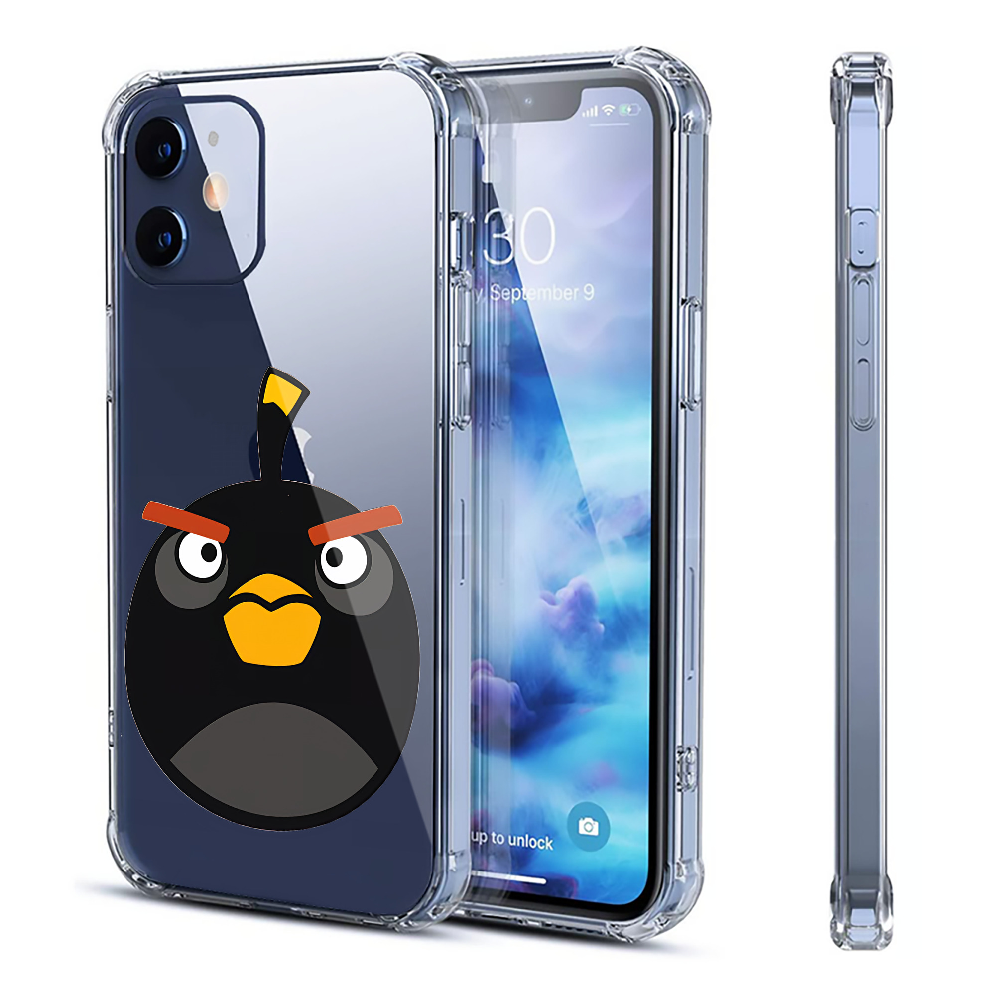 （画像用） Angry Birds アングリーバード 【iPhone 12シリーズ対応】透明スマホケース（クリアソフトケース）